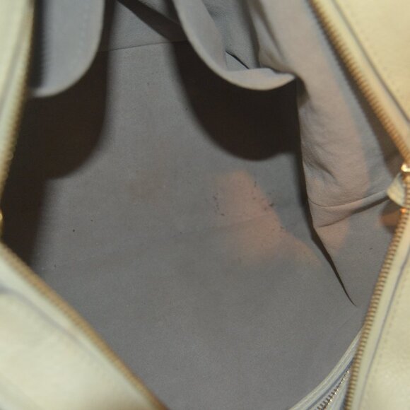 Louis Vuitton Stella Mahina Leather Handbag Monogram Cream/Off White color - Picture 9 of 15